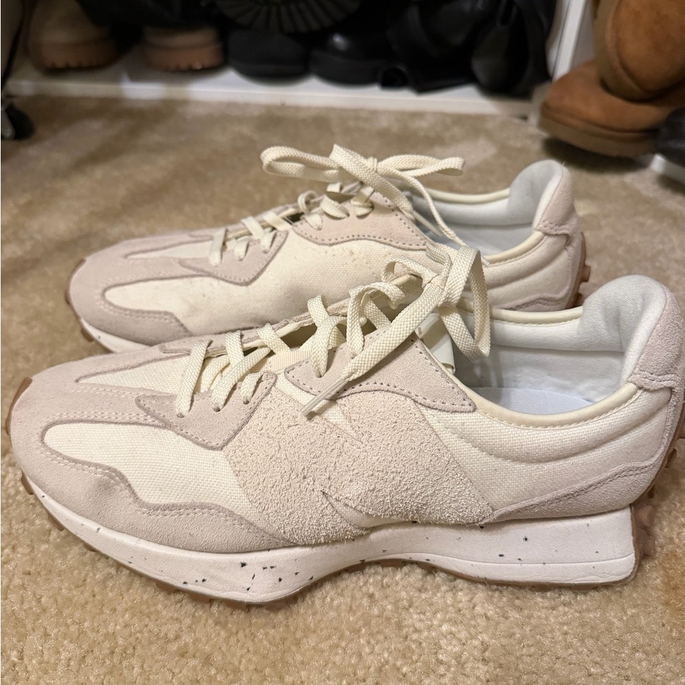 New Balance Cream and White Women's Sneakers